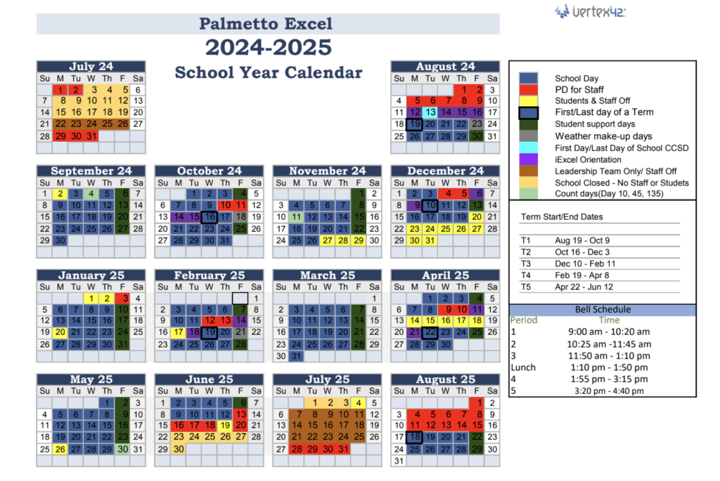 Academic Calendar - Palmetto Goodwill Excel Center